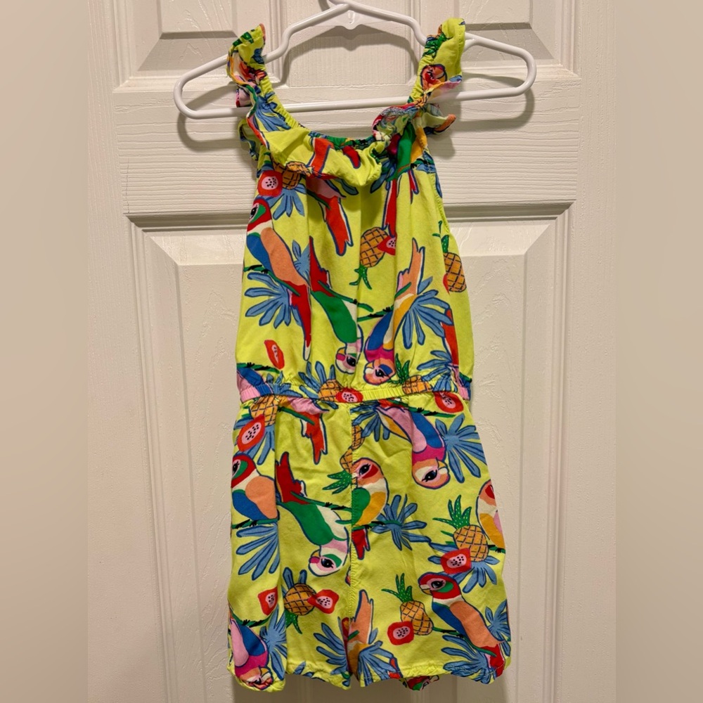 H&M Multicolor Parrots Pineapple Tropical Print Romper Kids 6 - Picture 6 of 7
